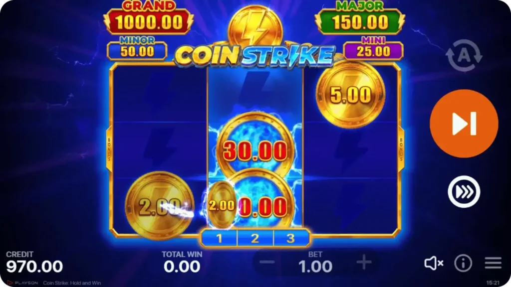 Coin Strike Feature in slot Coin Strike
