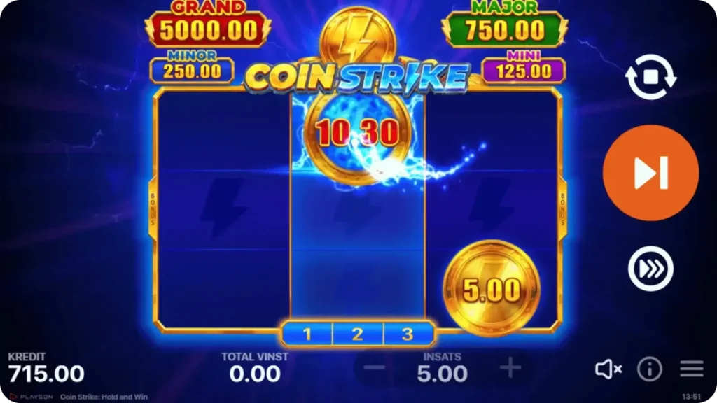 Coin Strike-funktionen i slotten Coin Strike