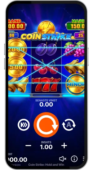 Coin Strike huvudspelets hjul och kontroller