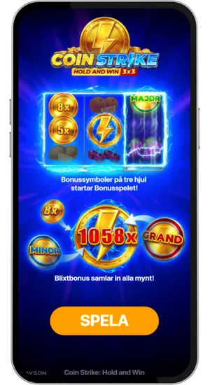 Coin Strike teaser-skärm för bonusfunktion