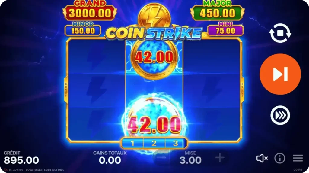Fonction Hold and Win dans Coin Strike