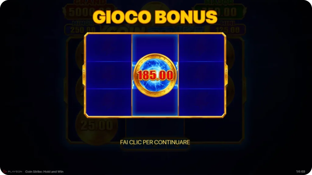 Gioco Bonus nella slot Coin Strike