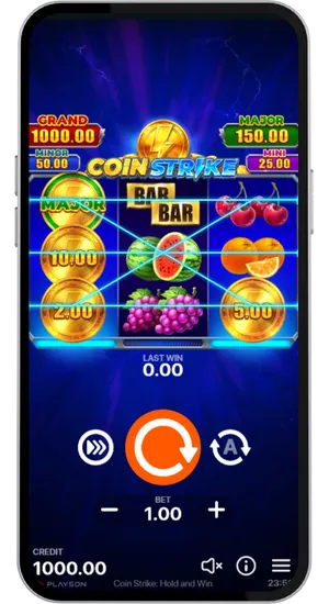 Główne bębny i sterowanie w Coin Strike