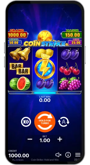 Rouleaux principaux et contrôles Coin Strike