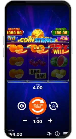 Wild symbol win highlight on the reels