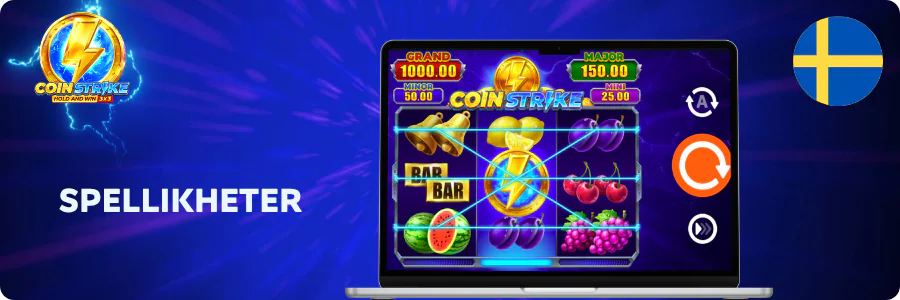 Spelfunktioner i Coin Strike