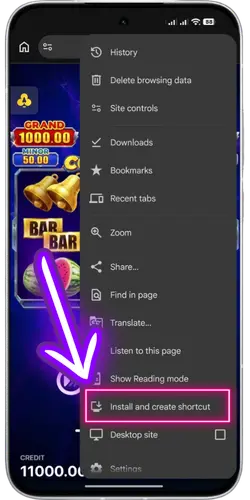 Creating a home screen shortcut for Coin Strike